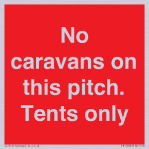 No caravans on this pitch. Tents only